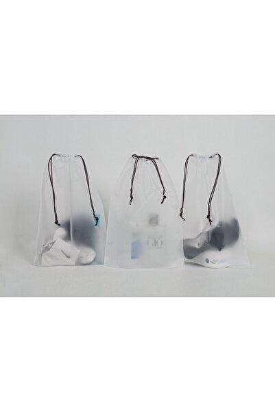 meapuff 3lü Set 25*35cm (medium) Su Geçirmez Büzme Ipli Kozmetik Makyaj Tatil...