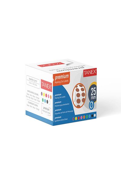 Tanex Dot Label 25 Mm 2500 Pieces Kraft