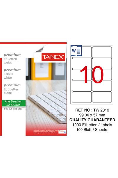 Tanex Tw-2010 99,06x57 mm Αυτοκόλλητο λέιζερ 100 τεμ