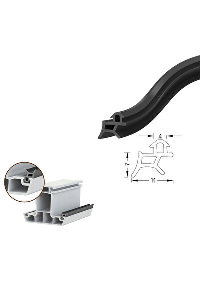 CONTACALL Pimapen Pvc Kapı Pencere Değiştirme Fitili Contası 40 Metre Siyah