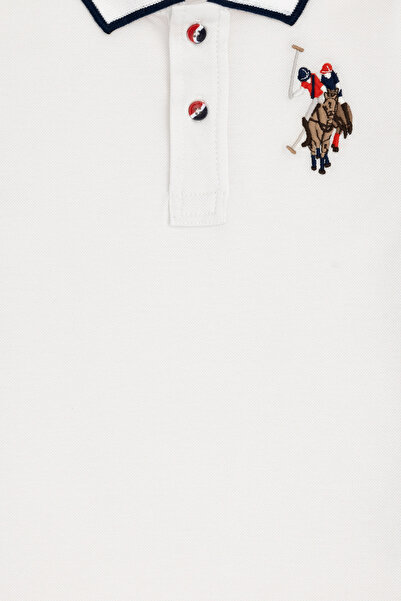 U.S. Polo Assn. Chlapecké tričko Ecru Basic Polo Neck 50279570 -VR019