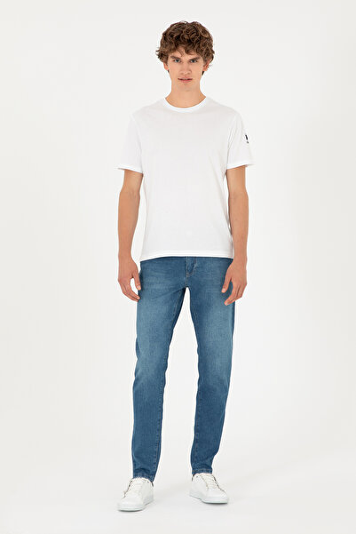 U.S. Polo Assn. Ανδρικό λευκό μπλουζάκι