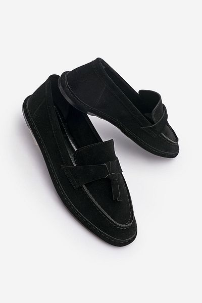 Marjin Black Foldable Women's Loafer - Casual Shoes Kostav