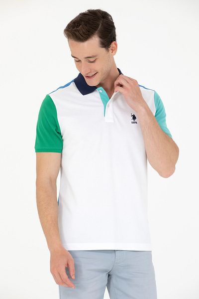 U.S. Polo Assn. Λευκό ανδρικό μπλουζάκι 50275408 -VR013