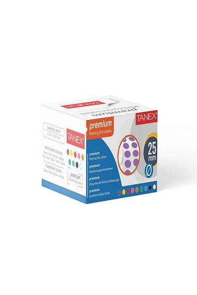 Tanex Point Label 25 Mm 2500 Pieces Purple