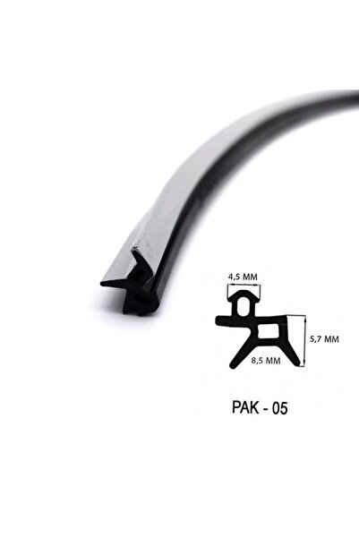 CONTACALL Pak-05 Siyah Kauçuk Yağlı Pvc Kapı Pencere Conta Fitili Tüm Pencerelere Uyumlu 200 Metre