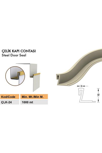 CONTACALL 6 Meters Black Steel Door Wick Gasket