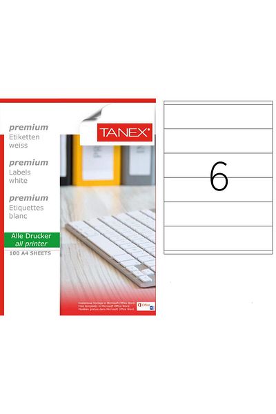 Tanex Tw-2047 Αυτοκόλλητο λέιζερ 100 Συσκευασία