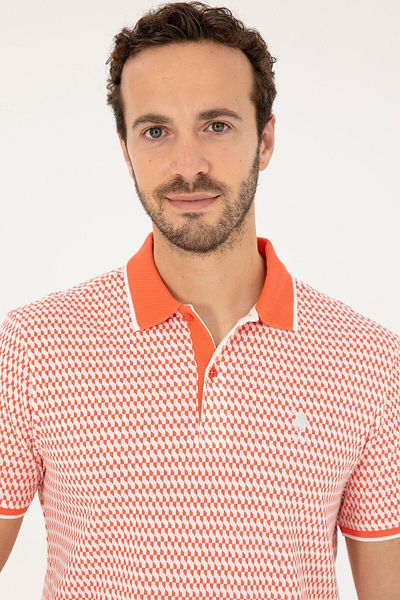 U.S. Polo Assn. Ανδρικό μπλουζάκι με λουλούδια ρόδι 50282784-VR039