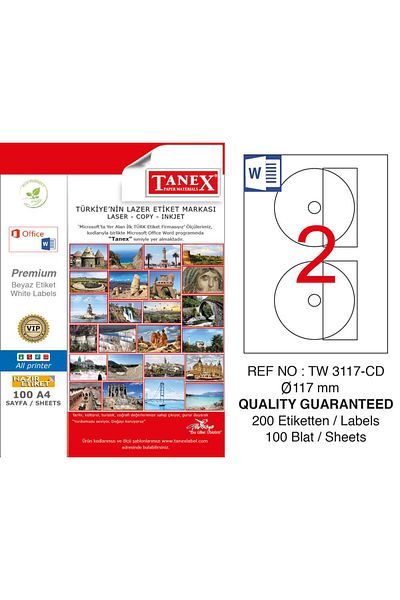 Tanex TW-3117 117 Mm Laser Label