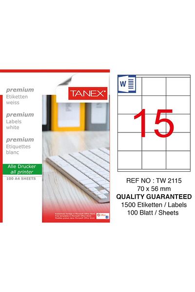 Tanex Tw-2115 Αυτοκόλλητο λέιζερ 70 Χ 56 Χιλιοστά