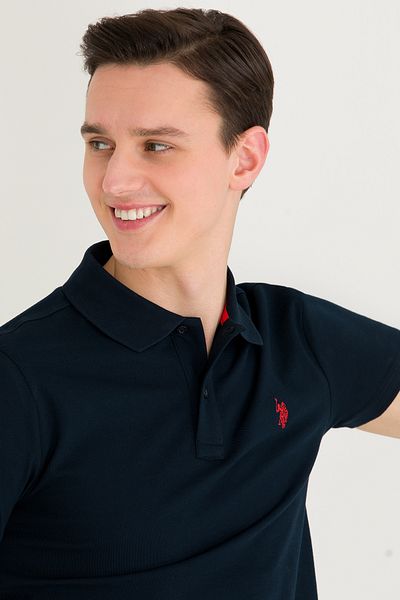 U.S. Polo Assn. Pánské tričko s pololímečkem Dark Navy - 50262933 -vr100