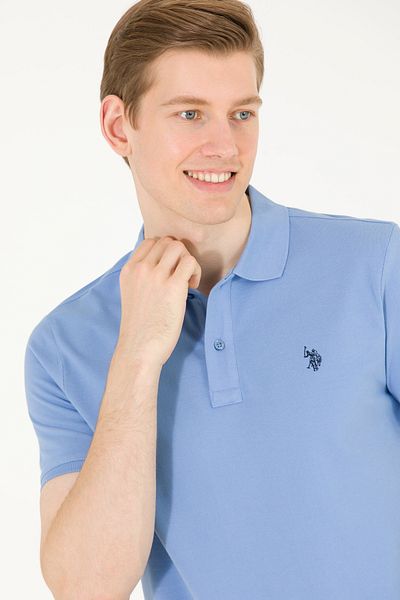 U.S. Polo Assn. Ανδρικό μπλουζάκι με βασικό γιακά πόλο σκούρο μπλε 50262933 -VR032