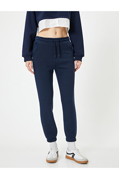 Koton Şardonlu Jogger Eşofman Altı Beli Bağlamalı Cepli