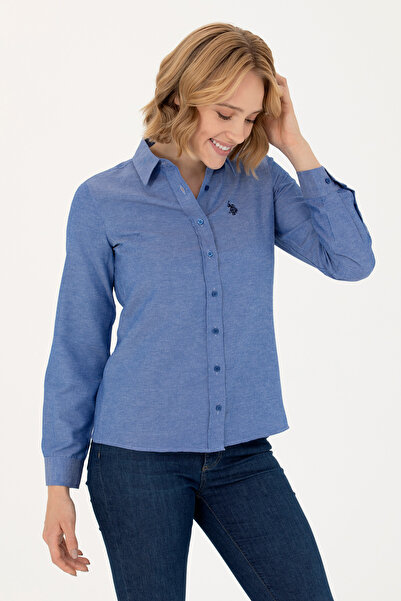 U.S. Polo Assn. Cămașă de bază Saks cu mânecă lungă pentru femei 50277630 -VR045