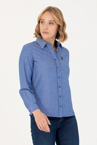 U.S. Polo Assn. Cămașă de bază Saks cu mânecă lungă pentru femei 50277630 -VR045
