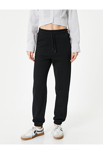 Koton Şardonlu Jogger Eşofman Altı Beli Bağlamalı Cepli