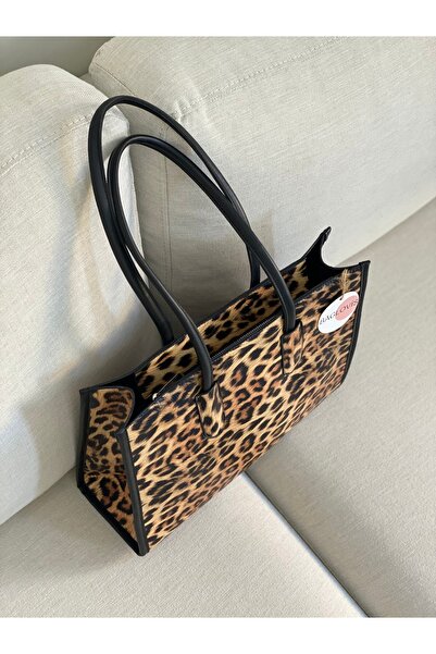 BAGLOVİS Patent Leather Scratch Resistant Large Women's Bag