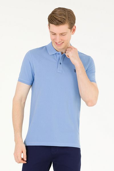 U.S. Polo Assn. Ανδρικό μπλουζάκι με βασικό γιακά πόλο σκούρο μπλε 50262933 -VR032