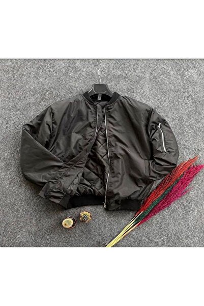 Otuzalti Siyah Unisex Bomber Ceket