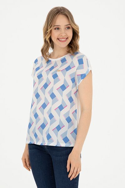 U.S. Polo Assn. Women's Dark Blue Crew Neck T-Shirt 50281796 -Vr032