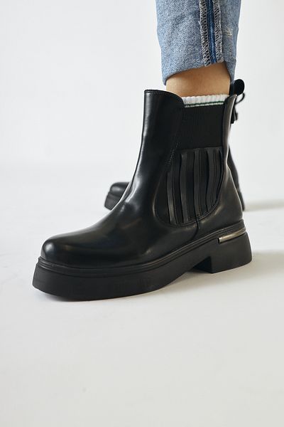 Limoya Γυναικείες μπότες Pava Black Patent Leather Heel Detailed Pull, Γυναικεία μποτάκια