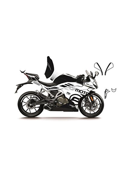 Motiker CFMOTO 250SR "Siyah - Beyaz" RACING (BJK) MODEL PARÇALI MOTOSIKLET KA...