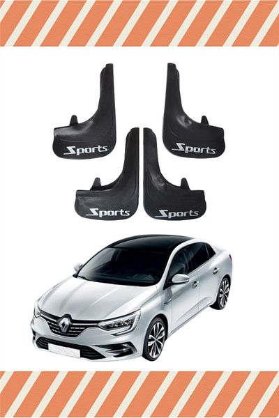 Heda Tex Renault Megane 4 Sd 2016-2021 - Set of 4 Dust and Fender with Sports Text