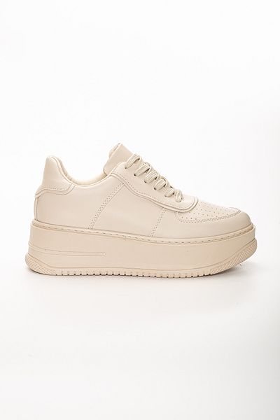 Mehmet Baran Nude Sneaker High Sole 5 cm Sports Shoes