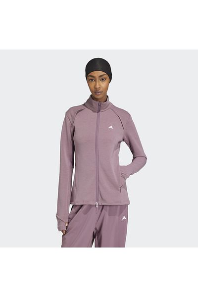 adidas Training Cover up Women's Pink Stand Collar Jacket