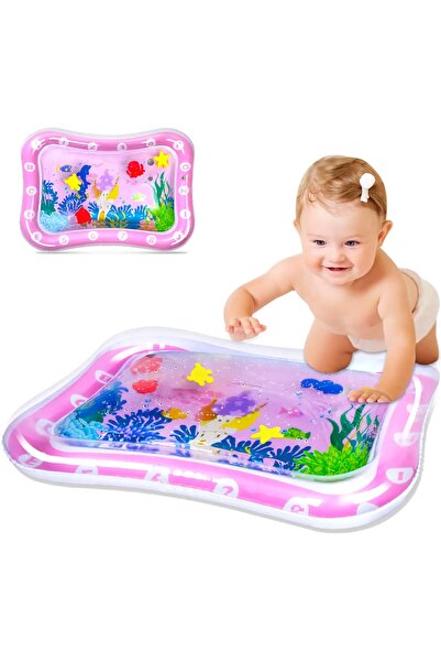 MJ TOYS Su Oyun Matı Karın Üstü Aktivite Zamanı Oyuncak Bebek Su Oyun Matı Su...