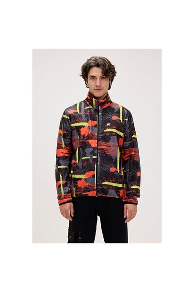 Bad Bear Full Zip Drew Fleece Men's Black Stand Collar Jacket