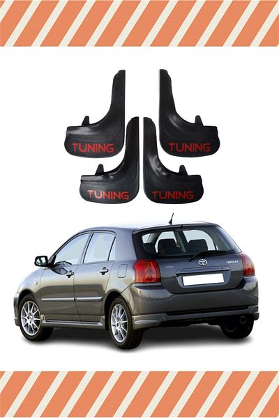 Heda Tex Toyota Corolla Hb All Cases 4-Piece Dust Cover Mudguard Mudflap with Tuning Lettering