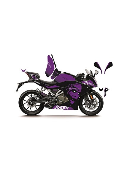 Motiker CFMOTO 250SR MOR JOKER MODEL PARÇALI MOTOSIKLET KAPLAMA STICKER ETIKE...