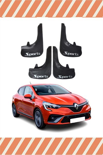 ATALAY TİCARET Renault Clio 5 Hb 2019-2021 - Set of 4 Dust and Luggage with Sports Text