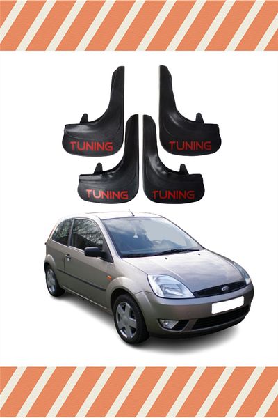 Heda Tex Ford Fiesta 2002-2009 Tuning Written 4-Piece Dust Cover Fender Mudflap