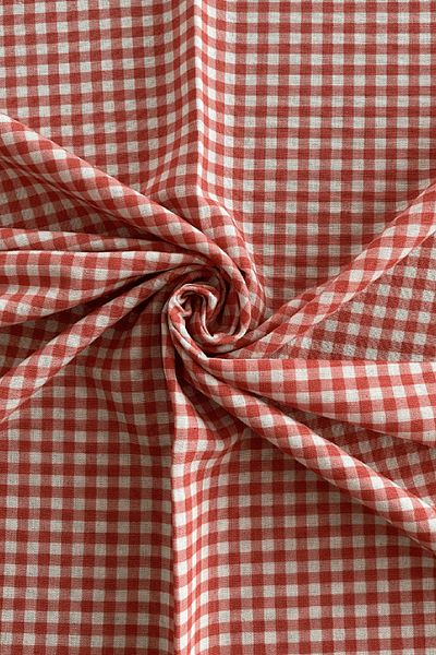 Doray Kumaş Λινό ύφασμα βισκόζης με σχέδιο Gingham / DRY - 161