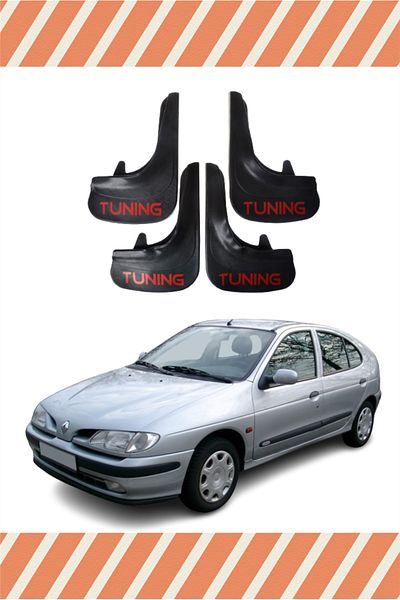 ATALAY TİCARET Yb Renault Megane 1 Tuning Written 4-Piece Dust Cover Mudguard Mudguard