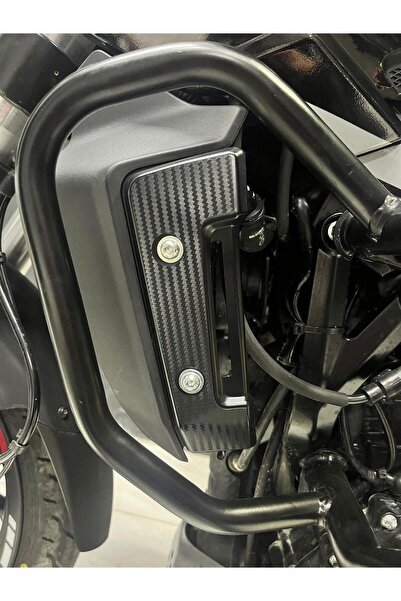 Motiker Bajaj Dominar Radyatör Kapağı Karbon Desen Sticker Etiket Modeli