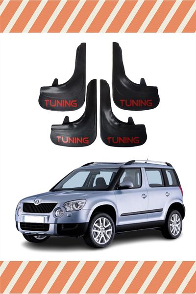 NOVDES Hg Skoda Yeti Tuning Written 4-Piece Dust Cover Mudguard Mudflap