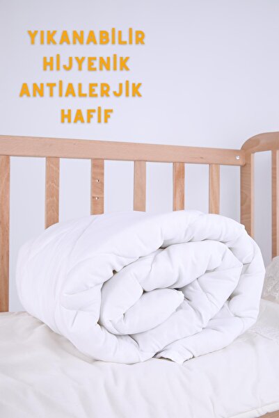 Babyhola Yıkanabilir Anti-alerjik %100 Mikrofiber Elyaf Bebek Yorganı 100cmx1...
