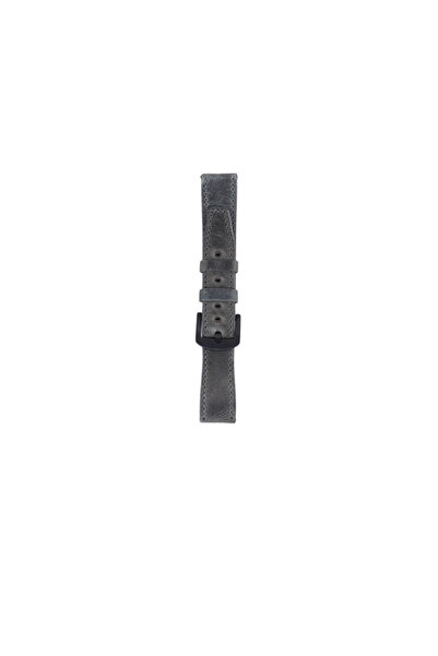 FRO 20mm Kordon Genişliği Olan Saatlerle Uyumlu 20 Mm Hakiki Deri Spor Gri Ko...
