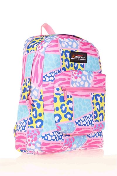 KAUKKO Leopard Patterned Spring Backpack