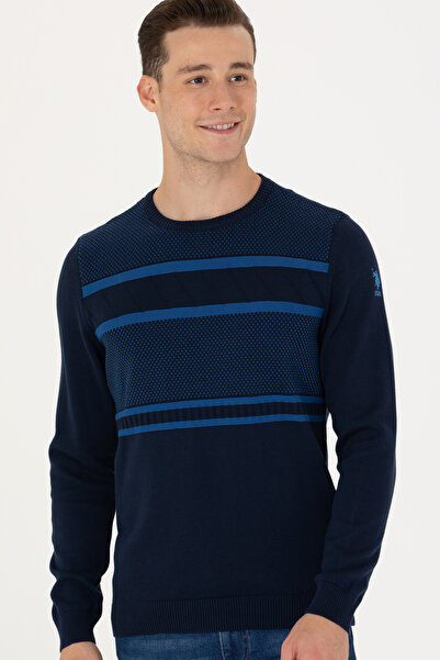 U.S. Polo Assn. Чоловічий синій кашеміровий светр 50272109-VR033