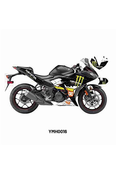 Motiker Yamaha YZF-R25 2014-2018 "Monster" Tasarım Motosiklet Sticker Etiket ...
