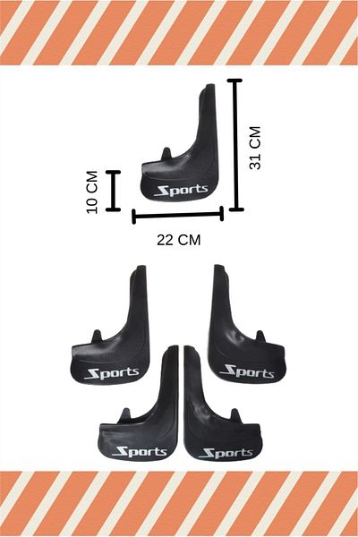 ATALAY TİCARET Compatible with Volkswagen Golf 2 Sports Written 4-Piece Gaiter Cover Fender Mudflap