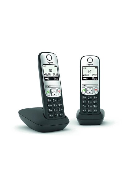 GIGASET A690 Duo 2 li Siyah Telsiz Dect Telefon 100 Rehber Handsfree Işıklı E...