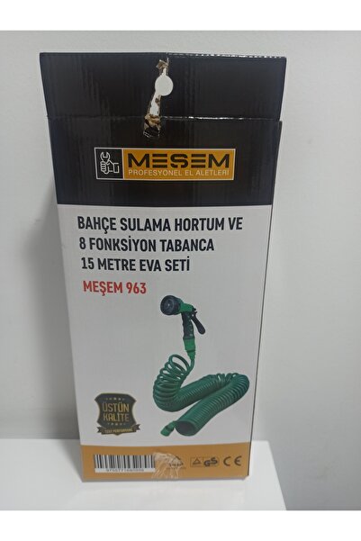 Genel Markalar MEŞEM BAHÇE SULAMA HORTUM VE 8 FONKSİYON TABANCA EVA SETİ 15 M...