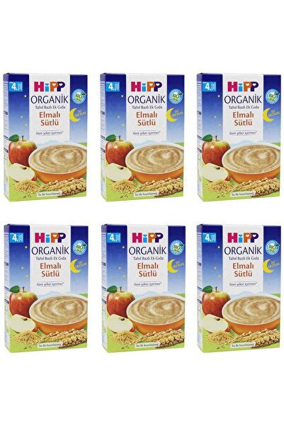 Hipp Organik İyi Geceler Elmalı Sütlü 4+ Ay Kaşık Maması 250 gr 6 ADET