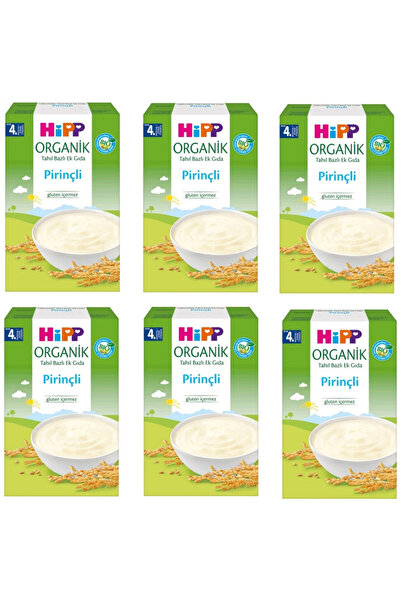 Hipp Organik Pirinçli Tahıl Bazlı 4+ Ay Kaşık Maması 200 gr 6 ADET